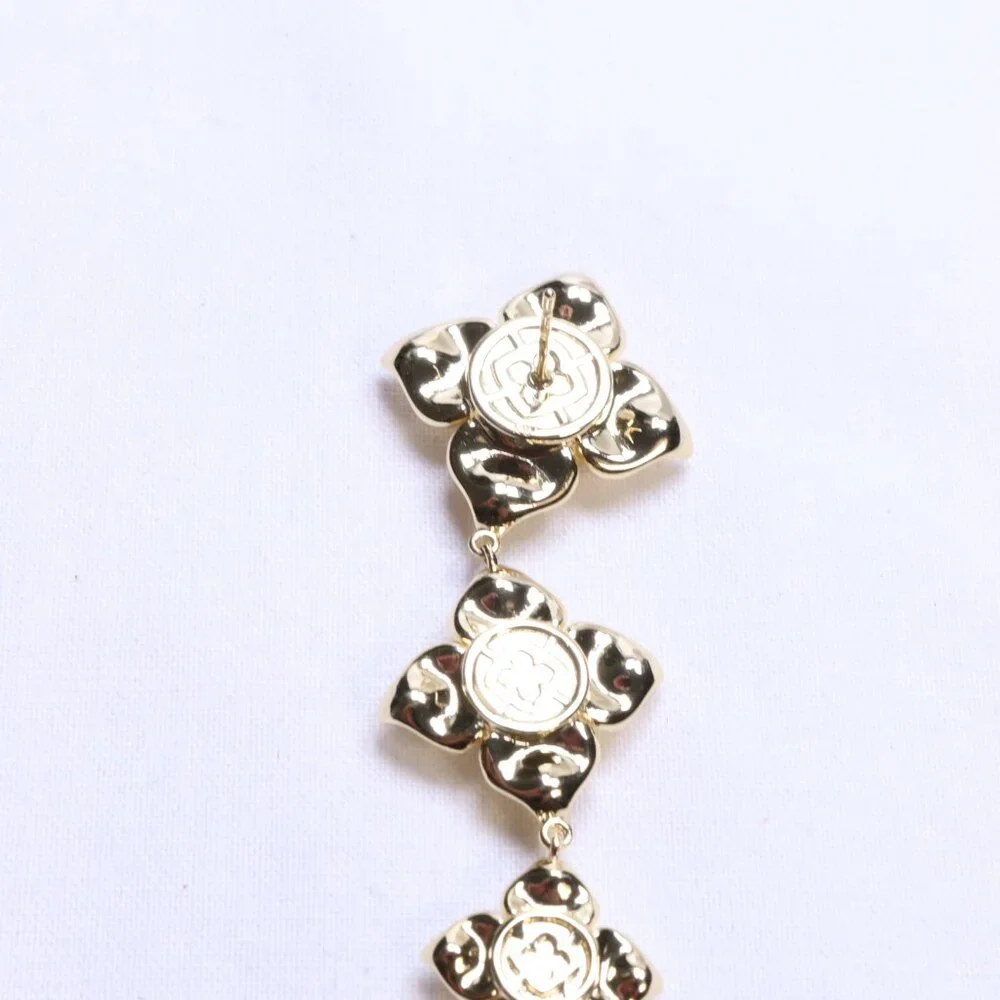 Kendra Scott Lily Mix 14K Gold Over Brass Statement Earrings in Pink $60 New - Picture 4 of 5
